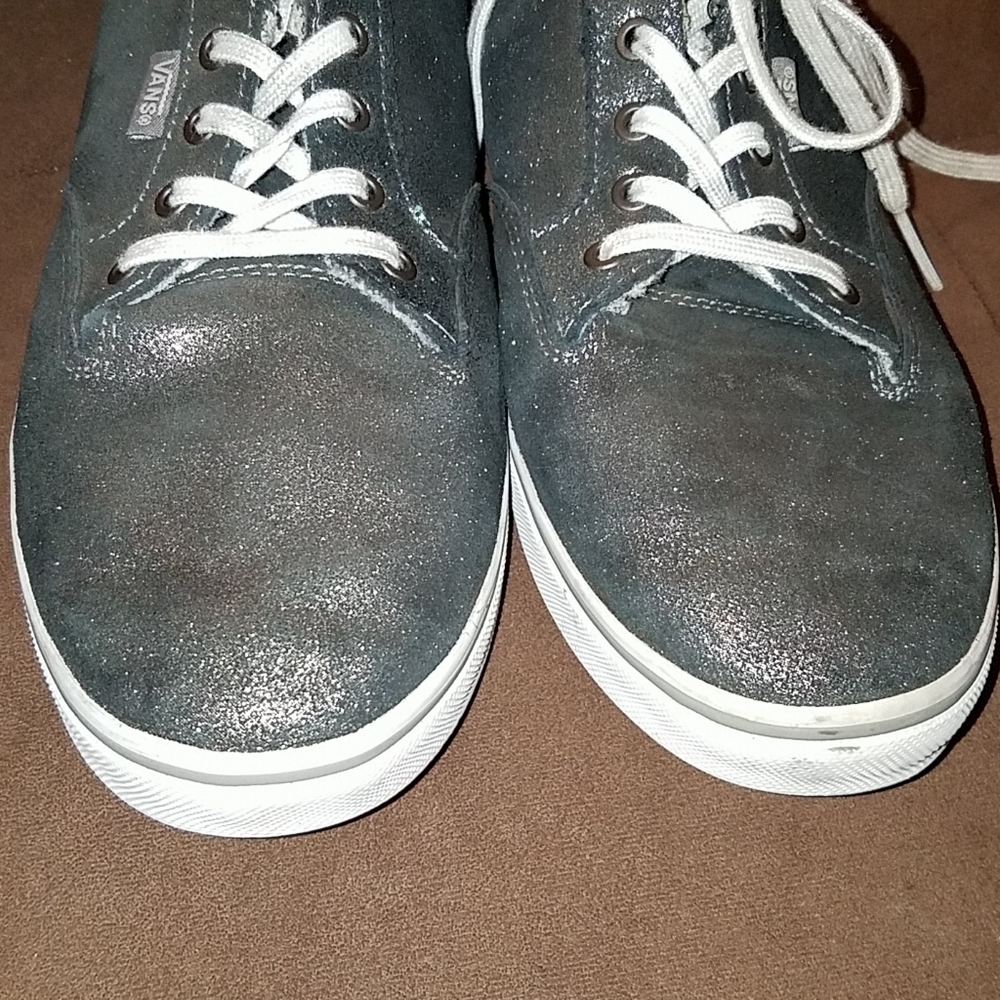 Vans Gunmetal size 9.5 sparkle - Picture 5 of 6